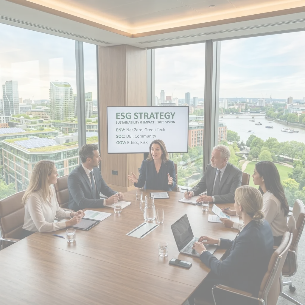 ESG data and sustainability metrics dashboard