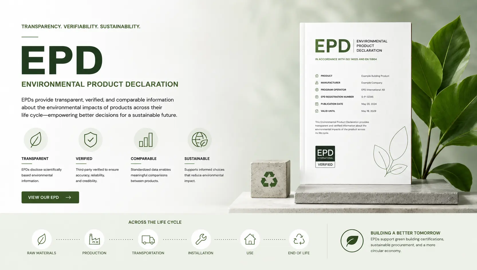 EPD environmental product declaration services